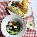 Grilled fish and vegatables
